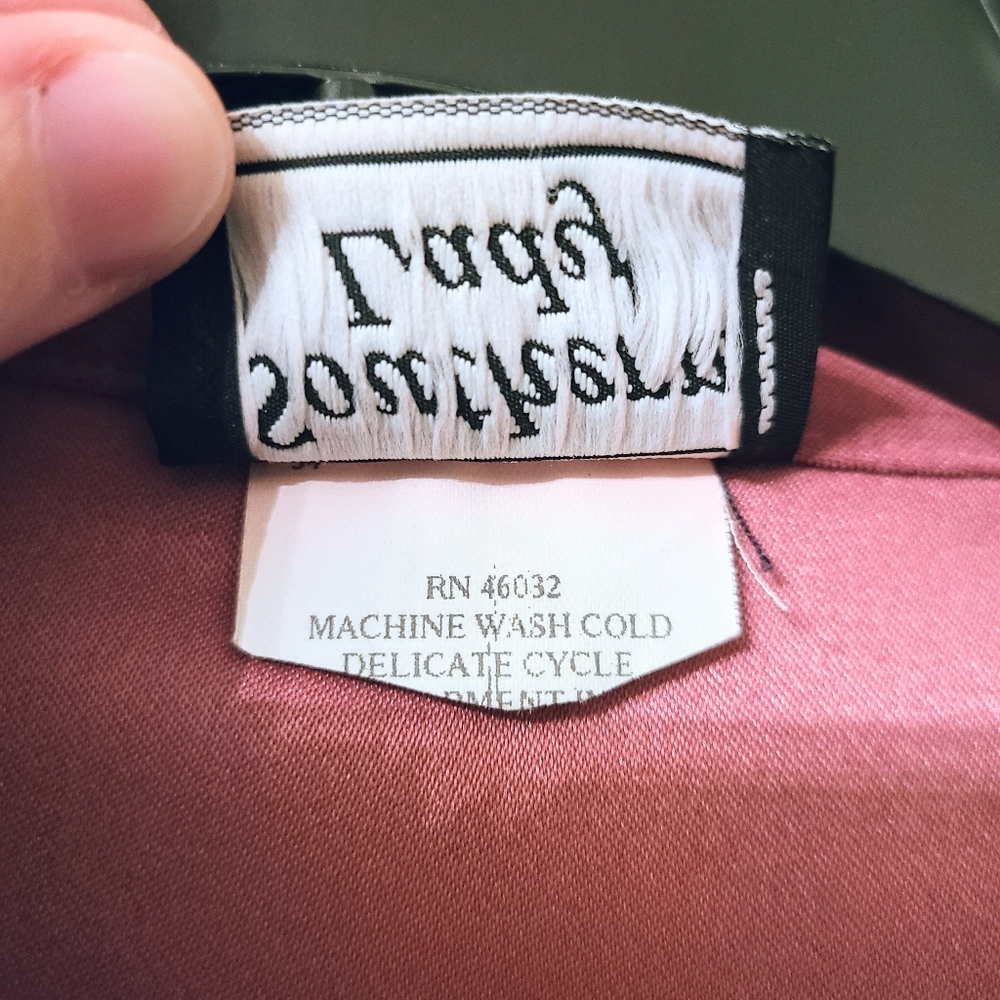 EUC Southern Lady Mauve-Pink Floral Embroidery Short Collar Suede Texture Jacket - Picture 2 of 4